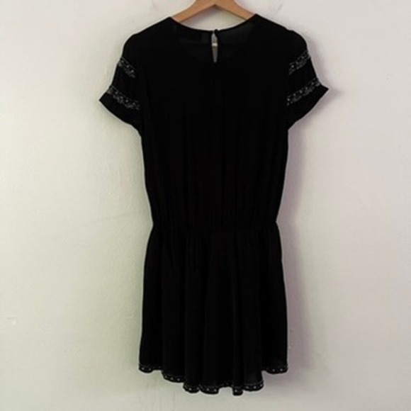 Zadig & Voltaire‎ Deluxe Jeweled Beaded Short Sleeve Mini Dress Black size small - Picture 8 of 15